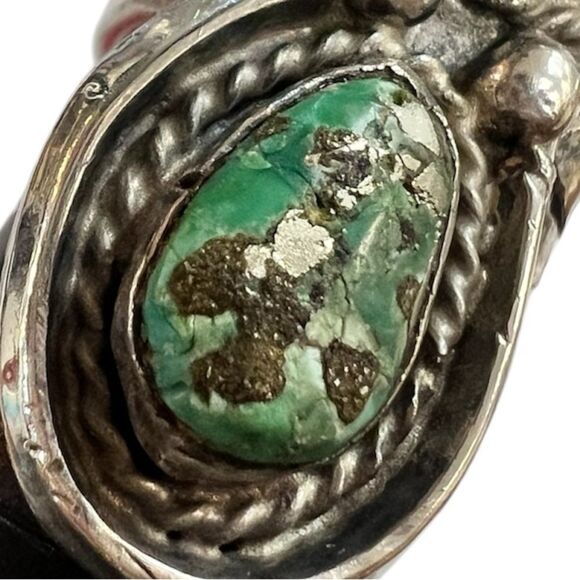Vintage Navajo Sterling Silver Ring with Rare Royston Turquoise – Size 5.5 - Picture 3 of 7